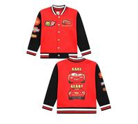 Disney Cars Varsity - Chaqueta bomber Lightning McQueen estilo béisbol para niños, rosso, 4-5 años