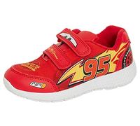 Disney Cars Zapatillas para niños Rayo McQueen Calzado deportivo para niños con cierre fácil Zapatillas para patinar Bombas, Red, 13 UK Child