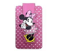 Disney Cartera para tarjetas Minnie Mickey Stitch Eeyore Skellington para mujer, delgada y compacta, Minnie Mouse Rosa, Tarjetero