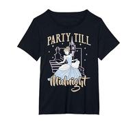 Disney Cenicienta Fiesta Till Midnight Retrait Camiseta, Mujer tallas grandes, Negro, 2XL Grande