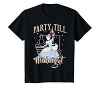 Disney Cenicienta Fiesta Till Midnight Retrait Camiseta, Niños, Negro, 2 años