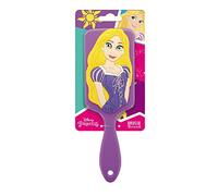 DISNEY - Cepillo neumático 3D Rapunzel - Desenredado suave - Todo tipo de cabello - Puntas flexibles, almohadilla cómoda - Peinado eficaz - Accesorio oficial princesas Disney