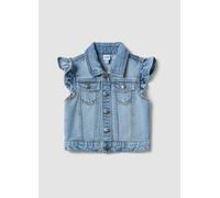 DISNEY, Chaleco De Denim Azul Ajuste Regular Para Niñas Con Minnie, De Algodón Puro, Niña, Azul claro, Talla: 7-8
