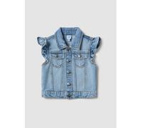 DISNEY, Chaleco De Denim Azul Ajuste Regular Para Niñas Con Minnie, De Algodón Puro, Niña, Azul claro, Talla: 4-5