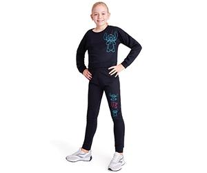 Disney Chándal Niña de Stitch - Conjunto Crop Top y Pantalón de Chándal Tallas 4-15 años de Lilo y Stitch (Negro, 11-12 años)
