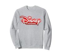 Disney Channel Official Modern Red Logo Sudadera, Unisex para adultos, Gris Jaspeado, S