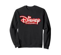 Disney Channel Official Modern Red Logo Sudadera, Unisex para adultos, Negro, L