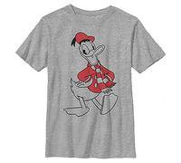 Disney Characters Donald Holiday Fill Boy's Heather Crew Tee