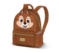 Disney Chip & Dale Face-Heady Mochila, Marrón 25 x 29 cm, Capacidad 8 L