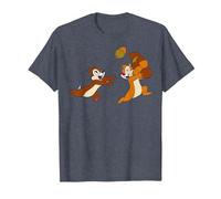 Disney Chip 'N Dale Acorn Chase Camiseta, Hombre, Azul Jaspeado, XXL