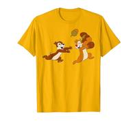 Disney Chip 'N Dale Acorn Chase Camiseta, Hombre, Dorado brillante, XXL