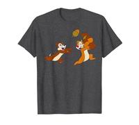 Disney Chip 'N Dale Acorn Chase Camiseta, Hombre, Jaspeado Oscuro, XXL