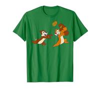 Disney Chip 'N Dale Acorn Chase Camiseta, Hombre, Verde Kelly, 3XL