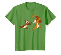 Disney Chip 'N Dale Acorn Chase Camiseta, Niños, Hierba, 6 años
