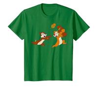 Disney Chip 'N Dale Acorn Chase Camiseta, Niños, Verde Kelly, 3 años