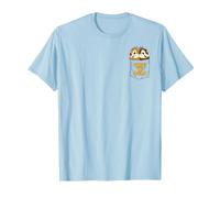 Disney Chip 'N Dale Faux Pocket Camiseta, Hombre, Azul Bebé, 3XL