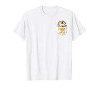 Disney Chip 'N Dale Faux Pocket Camiseta, Hombre, Blanco, 5XL