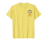 Disney Chip 'N Dale Faux Pocket Camiseta, Hombre, Limón, XXL