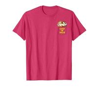 Disney Chip 'N Dale Faux Pocket Camiseta, Hombre, Rojo Jaspeado, L