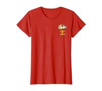Disney Chip 'N Dale Faux Pocket Camiseta, Mujer, Rojo, S