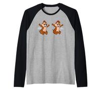 Disney Chip 'n Dale Retro Character Pose Trip Matching Camiseta Manga Raglan