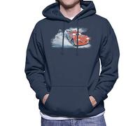 Disney Christmas Cars Lightning Mcqueen Snowy Skid Men's Hooded Sweatshirt