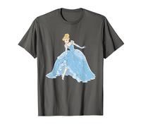 Disney Cinderella Sparkling Princess Camiseta, Hombre, Asfalto, XXL