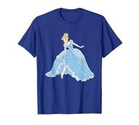 Disney Cinderella Sparkling Princess Camiseta, Hombre, Azul Real, S