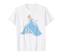 Disney Cinderella Sparkling Princess Camiseta, Hombre, Blanco, 4XL