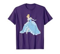 Disney Cinderella Sparkling Princess Camiseta, Hombre, Morado, XL