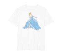 Disney Cinderella Sparkling Princess Camiseta, Hombre tallas grandes, Blanco, 6X Alto