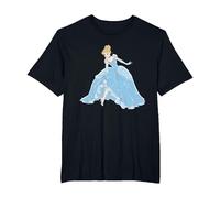 Disney Cinderella Sparkling Princess Camiseta, Hombre tallas grandes, Negro, 3X Alto