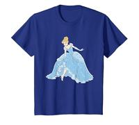 Disney Cinderella Sparkling Princess Camiseta, Niños, Azul Real, 8 años