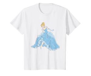 Disney Cinderella Sparkling Princess Camiseta, Niños, Blanco, 2 años