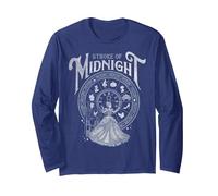 Disney Cinderella The Stroke Of Midnight Manga Larga, Unisex para adultos, Azul Marino, XXL