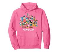 Disney Classic Characters Family Trip Matching Vacation Sudadera con Capucha, Unisex para adultos, Rosa brillante, XXL