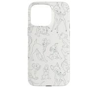 Disney Classic Characters Simba Dumbo Bambi Impresión por todo el mundo Carcasa para iPhone 15 Pro Max