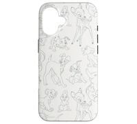 Disney Classic Characters Simba Dumbo Bambi Impresión por todo el mundo Carcasa para iPhone 16