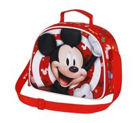 Disney Classic Mickey Mouse, Bolsa Portamerienda 3D, 25.5 x 20 cm, Rojo Twirl