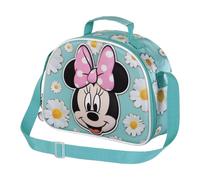 Disney Classic Minnie Mouse, Bolsa Portamerienda 3D, 25.5 x 20 cm, Turquesa Spring