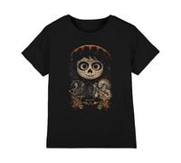Disney Coco Painted Poster with Miguel Skull, Hector and Ernesto Unisex Camiseta Infantil, 3-4 A
