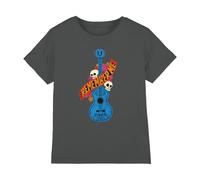 mandarin creative ltd Coco Remember Me Guitar with Skulls Unisex Kids T Shirt Camiseta, Gris Oscuro, 3-4 años para Niños