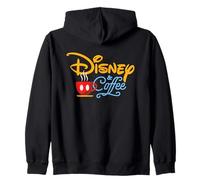 Disney & Coffee Mickey Mouse Coffee Cup Script Logo Sudadera con Capucha