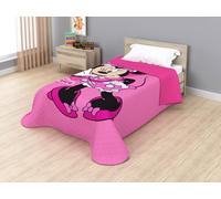 Disney Colcha Bouti Infantil Cama 90, 170x250 cm, Termosellada, Relleno Microfibra 100 g/m², Colcha Ligera Entretiempo (Minnie JE14469VL)