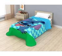 Disney Colcha Bouti Infantil Cama 90, 170x250 cm, Termosellada, Relleno Microfibra 100 g/m², Colcha Ligera Entretiempo (Stitch JE14471VL)