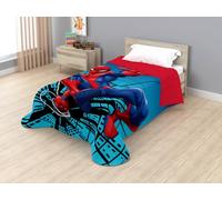 Disney Colcha Manta Sedalina Sherpa (160x250cm Cama 90cm) Licencias Oficiales | Bluey, Spider-Man, Stitch, Minnie, Mickey | Manta Infantil Suave y Cálida | Reversible con Borreguito. (Spiderman)