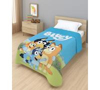Disney Colcha Manta Sedalina Sherpa Reversible con Borreguito (Bluey Azul) | 160x250cm para Cama 90cm, Licencias Oficiales Bluey, Spider-Man, Stitch, Minnie, Mickey, Manta Infantil, Suave y Cálida