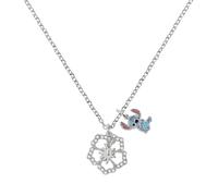 Disney Collana Stitch e Fiore Argento Placcato - Peers Hardy Group