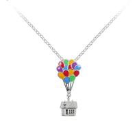Disney Collar con colgante chapado en plata con diseño de casa de globos
