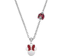 Disney Collar Minnie Mouse con Marquita, Acero Inoxidable y Circonitas para Mujer y Niñas, Joyas, 45 cm